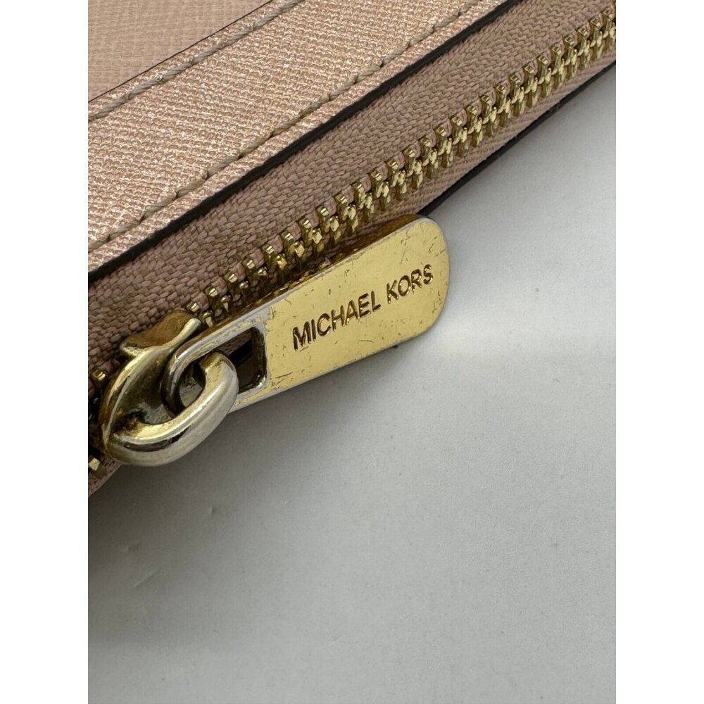 MICHAEL KORS Jet Set zip around continental leather women's large wallet -CAMEL - Picture 8 of 8